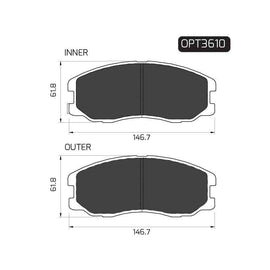 Chevrolet Captiva - Front Brake Pads | OPTIMA | OPT3610 - SKU OPT3610 - SpareMe South Africa