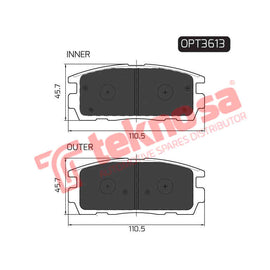Brake Components Brake Pads OPT3613 for Sale South Africa Brake Pads SpareMe