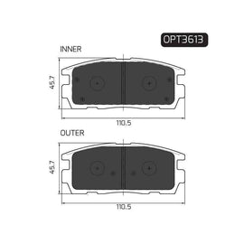 Chevrolet Captiva - Rear Brake Pads | OPTIMA | OPT3613 - SKU OPT3613 - SpareMe South Africa