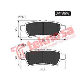 Brake Components Brake Pads OPT3616 for Sale South Africa Brake Pads SpareMe
