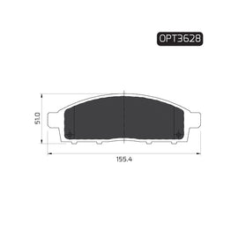 OPTIMA Front Brake Pads for Fiat Fullback - SKU OPT3628 - SpareMe South Africa