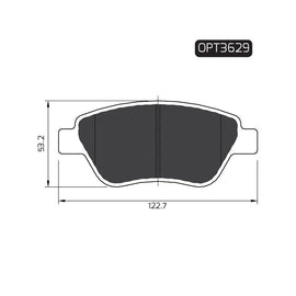 OPTIMA Front Brake Pads for Fiat Adam - SKU OPT3629 - SpareMe South Africa