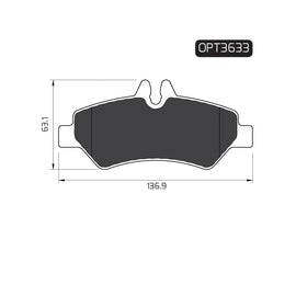 OPTIMA Rear Brake Pads - SKU OPT3633 - SpareMe South Africa
