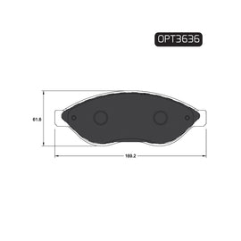OPTIMA Front Brake Pads for Citroën Boxer - SKU OPT3636 - SpareMe South Africa