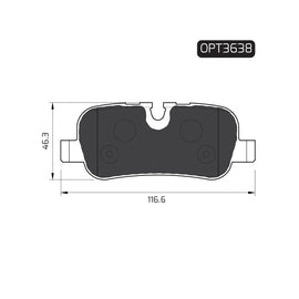 OPTIMA Rear Brake Pads for Land Rover Discovery - SKU OPT3638 - SpareMe South Africa