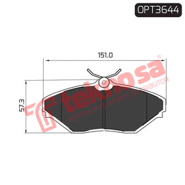 Brake Components Brake Pads OPT3644 for Sale South Africa Brake Pads SpareMe