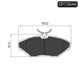 Mahindra Scorpio - Front Brake Pads | OPTIMA | OPT3644 - SKU OPT3644 - SpareMe South Africa