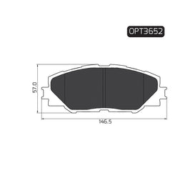 OPTIMA Front Brake Pads for Toyota Auris - SKU OPT3652 - SpareMe South Africa