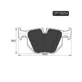 BMW 3 Series - Rear Brake Pads | OPTIMA | OPT3654 - SKU OPT3654 - SpareMe South Africa