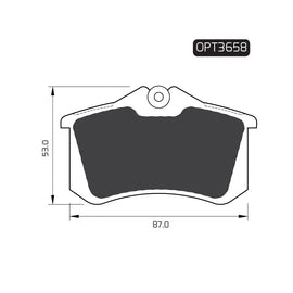 OPTIMA Rear Brake Pads for Audi A1 - SKU OPT3658 - SpareMe South Africa