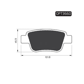 OPTIMA Rear Brake Pads for Toyota Avensis - SKU OPT3660 - SpareMe South Africa