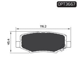 OPTIMA Front Brake Pads for Dodge Cherokee - SKU OPT3667 - SpareMe South Africa