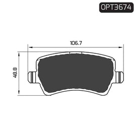 Land Rover Evoque - Rear Brake Pads | OPTIMA | OPT3674 - SKU OPT3674 - SpareMe South Africa