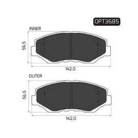 Honda CR-V - Front Brake Pads | OPTIMA | OPT3685 - SKU OPT3685 - SpareMe South Africa