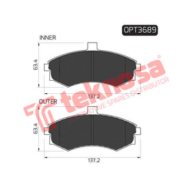 Brake Components Brake Pads OPT3689 for Sale South Africa Brake Pads SpareMe