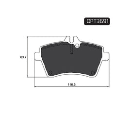 OPTIMA Front Brake Pads for Mercedes-Benz A-Series - SKU OPT3691 - SpareMe South Africa