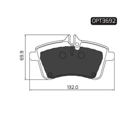 Mercedes-Benz B-Series - Front Brake Pads | OPTIMA | OPT3692 - SKU OPT3692 - SpareMe South Africa