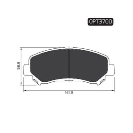 OPTIMA Front Brake Pads for Nissan Qashqai - SKU OPT3700 - SpareMe South Africa