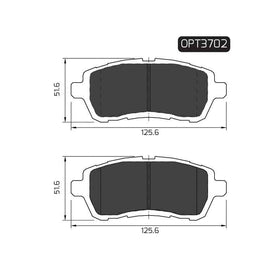 Daihatsu Fiesta - Front Brake Pads | OPTIMA | OPT3702 - SKU OPT3702 - SpareMe South Africa