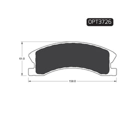 OPTIMA Front Brake Pads for Jeep Grand Cherokee - SKU OPT3726 - SpareMe South Africa