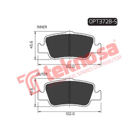 Brake Components Brake Pads OPT3728-S for Sale South Africa Brake Pads SpareMe