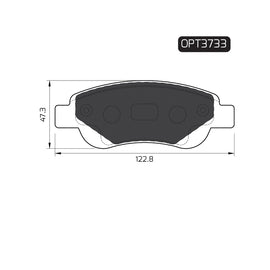 OPTIMA Front Brake Pads for Citroën 107 - SKU OPT3733 - SpareMe South Africa