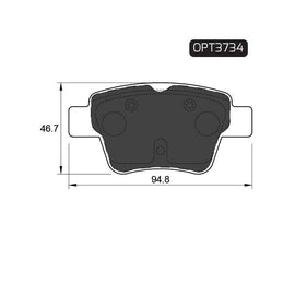 Citroën 207 - Rear Brake Pads | OPTIMA | OPT3734 - SKU OPT3734 - SpareMe South Africa