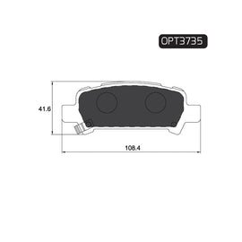 OPTIMA Rear Brake Pads for Subaru BRZ - SKU OPT3735 - SpareMe South Africa