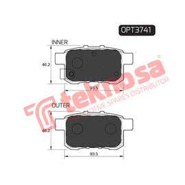 Brake Components Brake Pads OPT3741 for Sale South Africa Brake Pads SpareMe