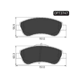 Honda CR-V - Front Brake Pads | OPTIMA | OPT3747 - SKU OPT3747 - SpareMe South Africa