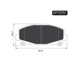 OPTIMA Front Brake Pads for Honda Accord - SKU OPT3751 - SpareMe South Africa