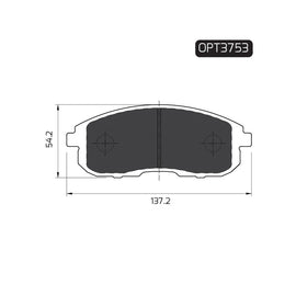 OPTIMA Front Brake Pads for Nissan 350Z - SKU OPT3753 - SpareMe South Africa