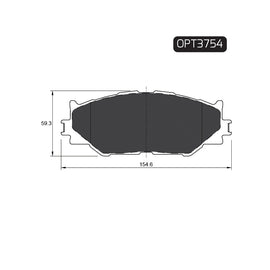 OPTIMA Front Brake Pads for Ford Figo - SKU OPT3754 - SpareMe South Africa