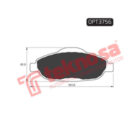 Brake Components Brake Pads OPT3756 for Sale South Africa Brake Pads SpareMe