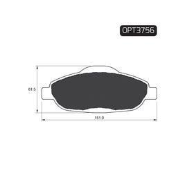 OPTIMA Front Brake Pads for Mini 3008 - SKU OPT3756 - SpareMe South Africa