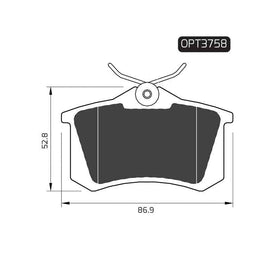 Seat Beetle - Rear Brake Pads | OPTIMA | OPT3758 - SKU OPT3758 - SpareMe South Africa