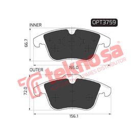 Brake Components Brake Pads OPT3759 for Sale South Africa Brake Pads SpareMe