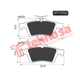 Brake Components Brake Pads OPT3760 for Sale South Africa Brake Pads SpareMe