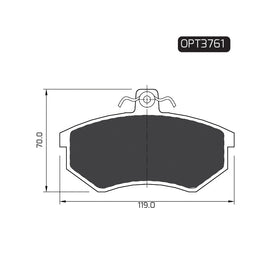 OPTIMA Front Brake Pads for Chery Tiggo - SKU OPT3761 - SpareMe South Africa