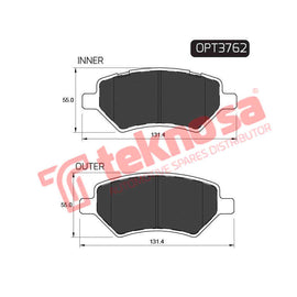 Brake Components Brake Pads OPT3762 for Sale South Africa Brake Pads SpareMe