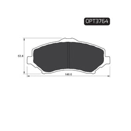 OPTIMA Front Brake Pads for Chrysler Cherokee - SKU OPT3764 - SpareMe South Africa