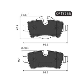 Mini Mini - Rear Brake Pads | OPTIMA | OPT3766 - SKU OPT3766 - SpareMe South Africa