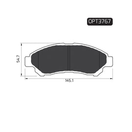 OPTIMA Front Brake Pads for Daihatsu Gran Max - SKU OPT3767 - SpareMe South Africa