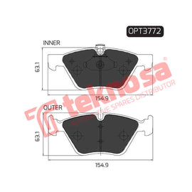 Brake Components Brake Pads OPT3772 for Sale South Africa Brake Pads SpareMe