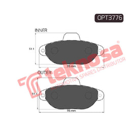 Brake Components Brake Pads OPT3776 for Sale South Africa Brake Pads SpareMe