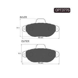 Fiat 500 - Front Brake Pads | OPTIMA | OPT3776 - SKU OPT3776 - SpareMe South Africa
