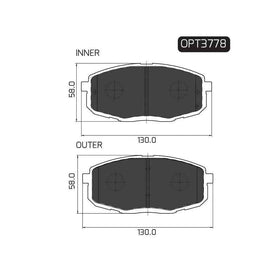Hyundai Carens - Front Brake Pads | OPTIMA | OPT3778 - SKU OPT3778 - SpareMe South Africa