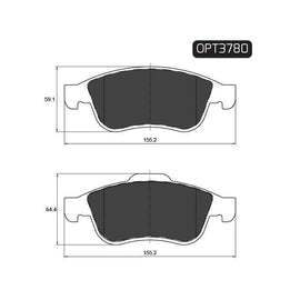 Renault Captur - Front Brake Pads | OPTIMA | OPT3780 - SKU OPT3780 - SpareMe South Africa