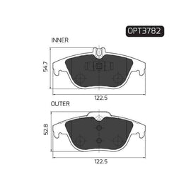 Mercedes-Benz C-Series - Rear Brake Pads | OPTIMA | OPT3782 - SKU OPT3782 - SpareMe South Africa