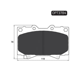 OPTIMA Front Brake Pads for Toyota Land Cruiser - SKU OPT3784 - SpareMe South Africa